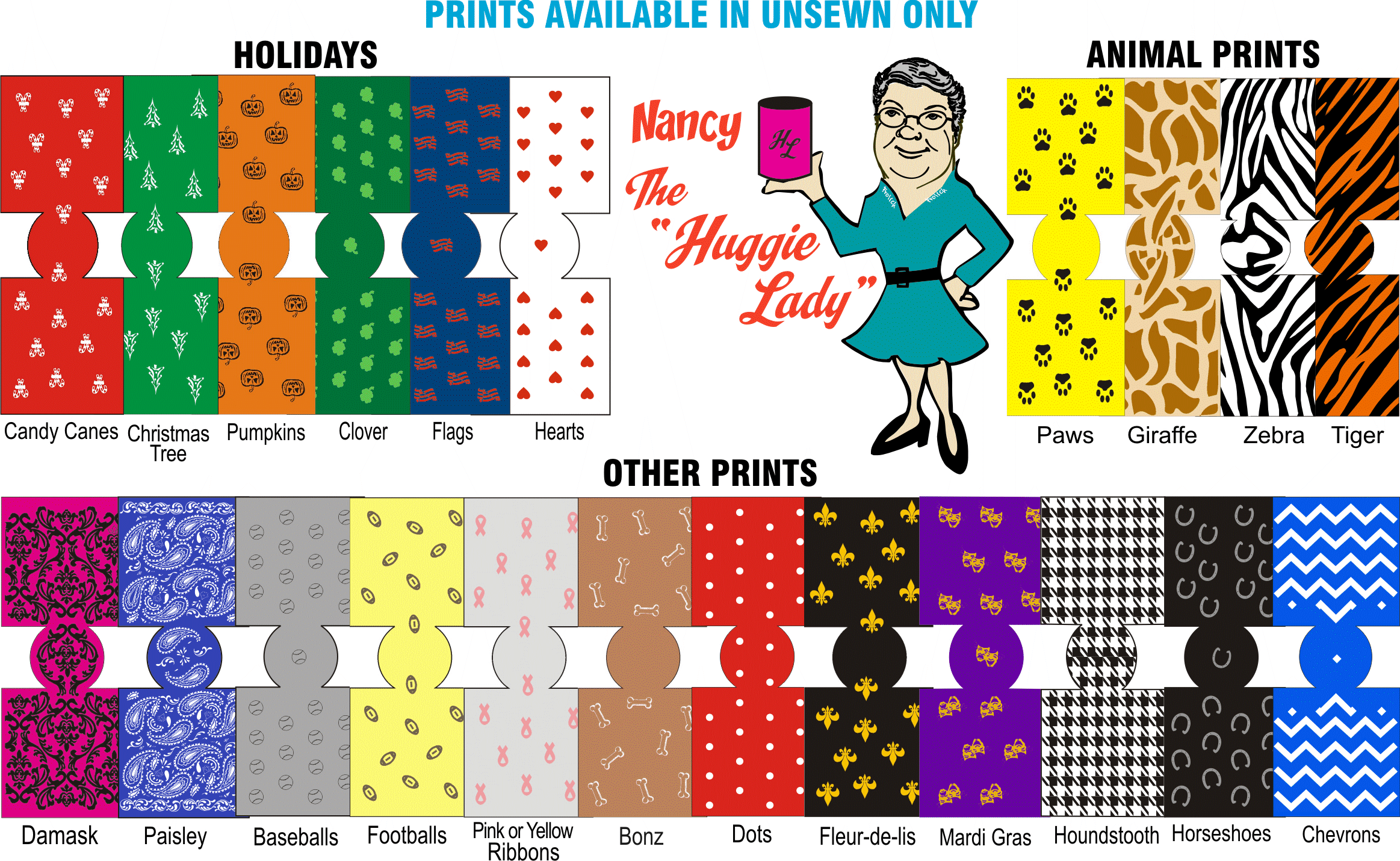 Huggie or coozie pattern chart
